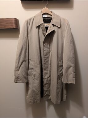 Men's Vintage Gleneagles Classic Beige Trench Coat